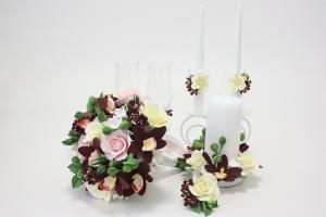 Свадебный букет с орхидеями и стефанотисами