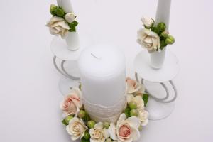 Свадебные свечи с цветами