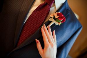 Свадебный букет с викторианскими розами и стефонотисами
