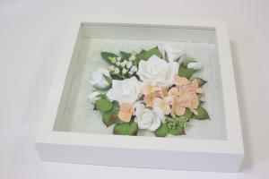 Картина с белыми розами