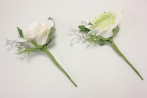Мини букетик на елку "Белые розы"
