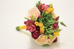 Свадебный букет с тропическими цветами
